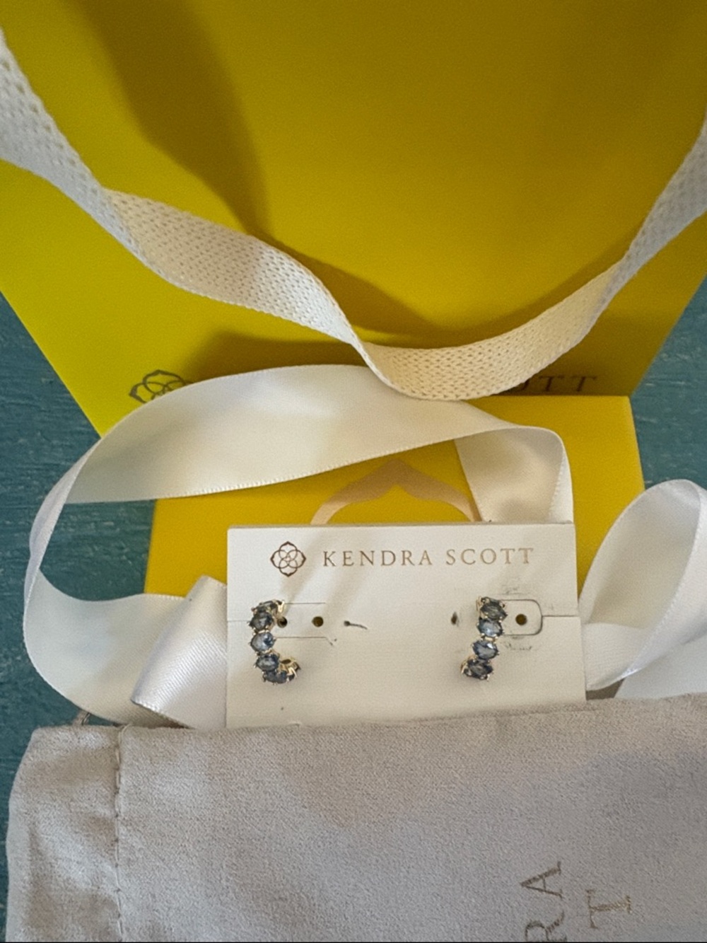 Brand New Kendra Scott Cailin light blue hoops